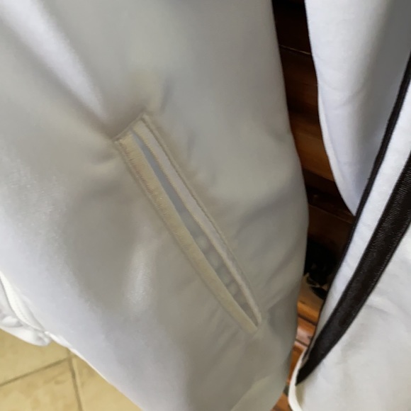 NEW Adidas  track Jacket White with black stripes - Picture 5 of 10